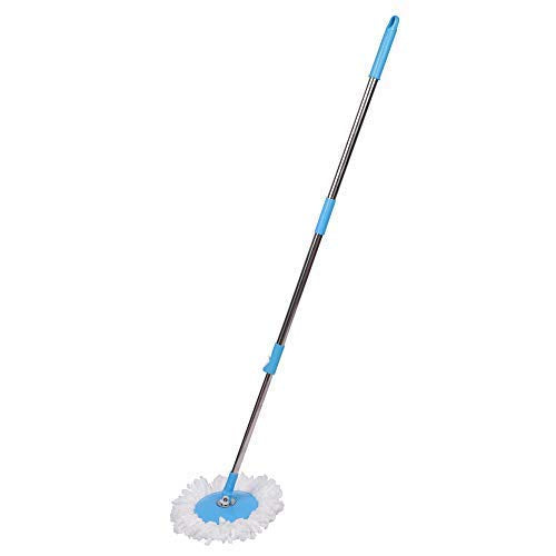 Spin mop with rotating head