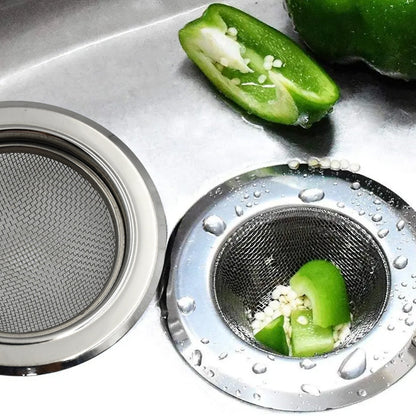 Kitchen sink strainer with fine mesh design.