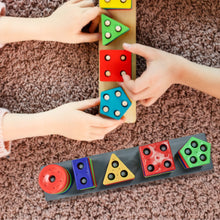 5-angle matching column blocks for preschool learning