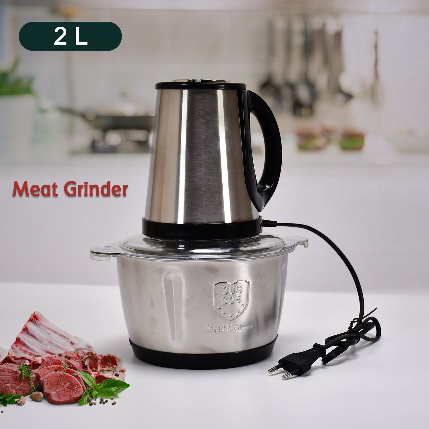 Meat grinder with accessories