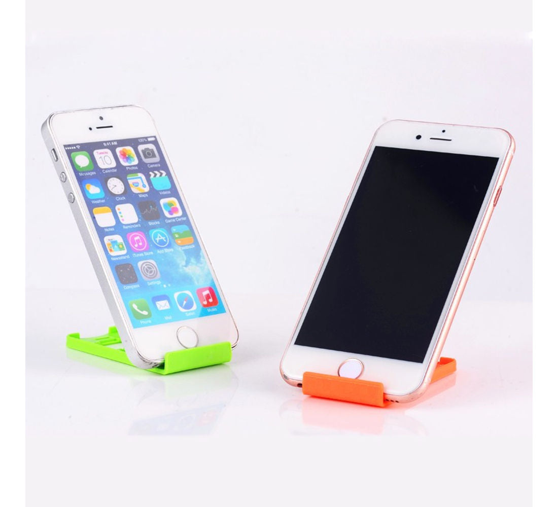 Universal phone holder stand that is portable and foldable.