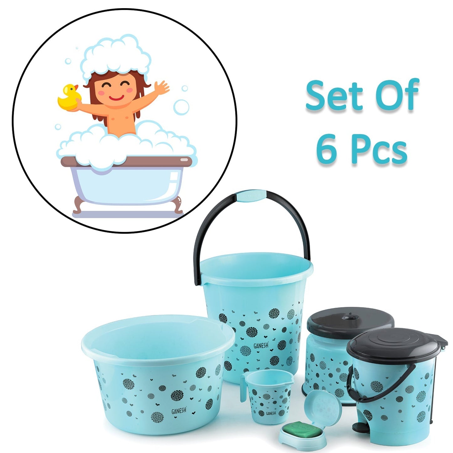 Plastic soap case and accessories set