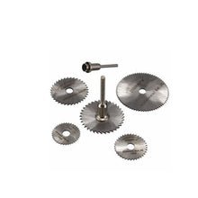 Set of 6 metal cutting discs for rotary tool.