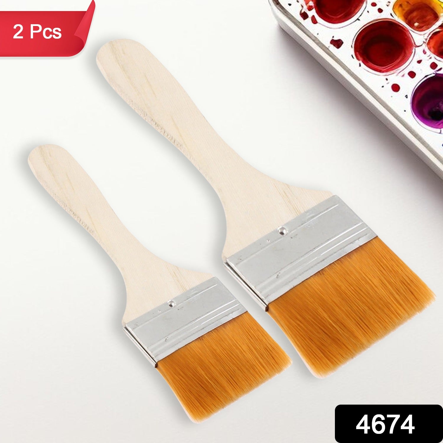 Set of big size paint brushes.