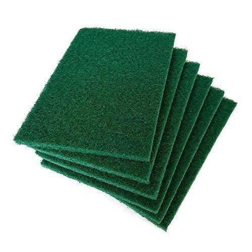 Green cleaning pads for removing dirt from utensils and tiles