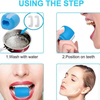 Blue Mouth Exerciser Used To Gain Sharp And Chiselled Mouth Easily And Fast (1 Pc), Gym Equipment