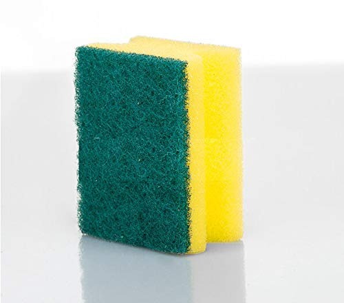 Kitchen and bathroom cleaning sponge, 2-in-1 scrubber, effective on tough grime and stains.