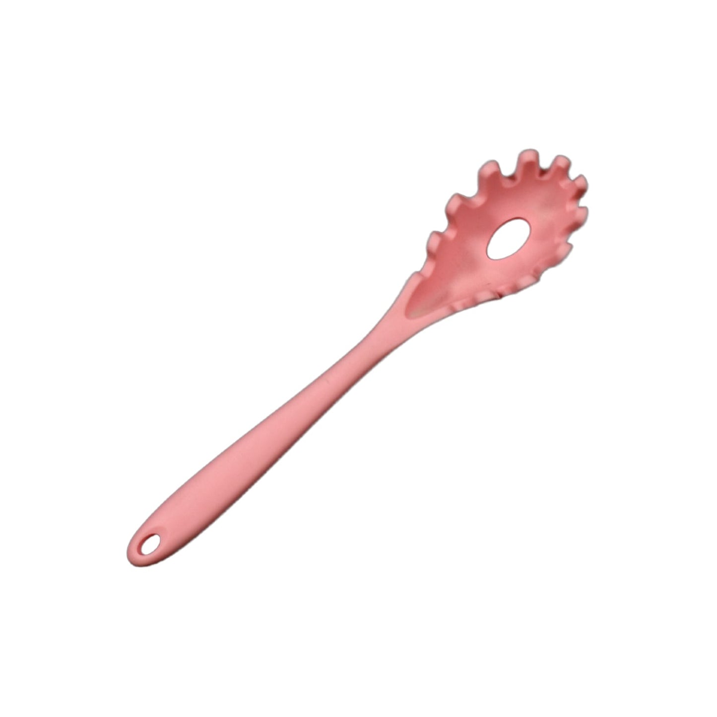 Silicone pasta fork, non-slip handle, safe for non-stick pots