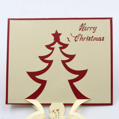 Unique 3D Pop-Up Wishing Card (Christmas): 1 Pc