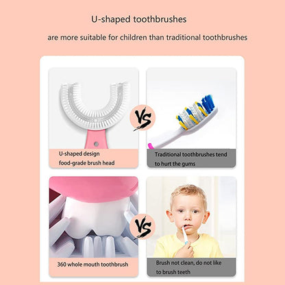 U-shaped toothbrush for kids