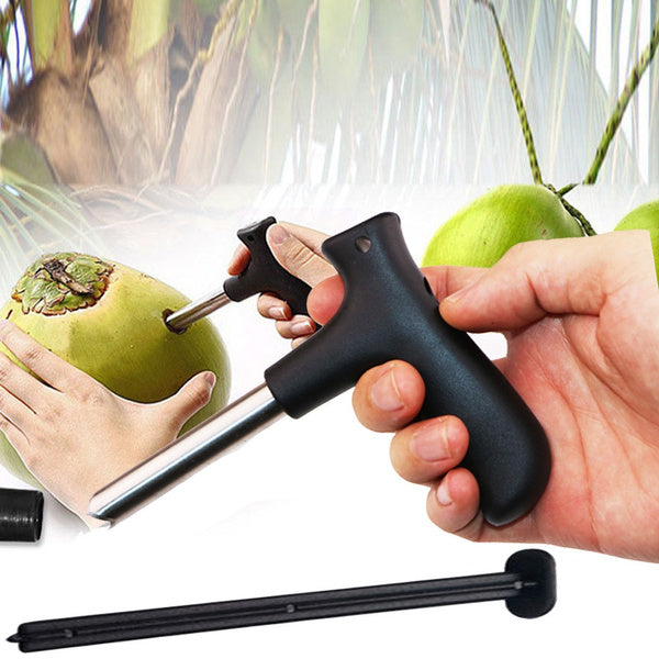 Coconut opener with ergonomic handle