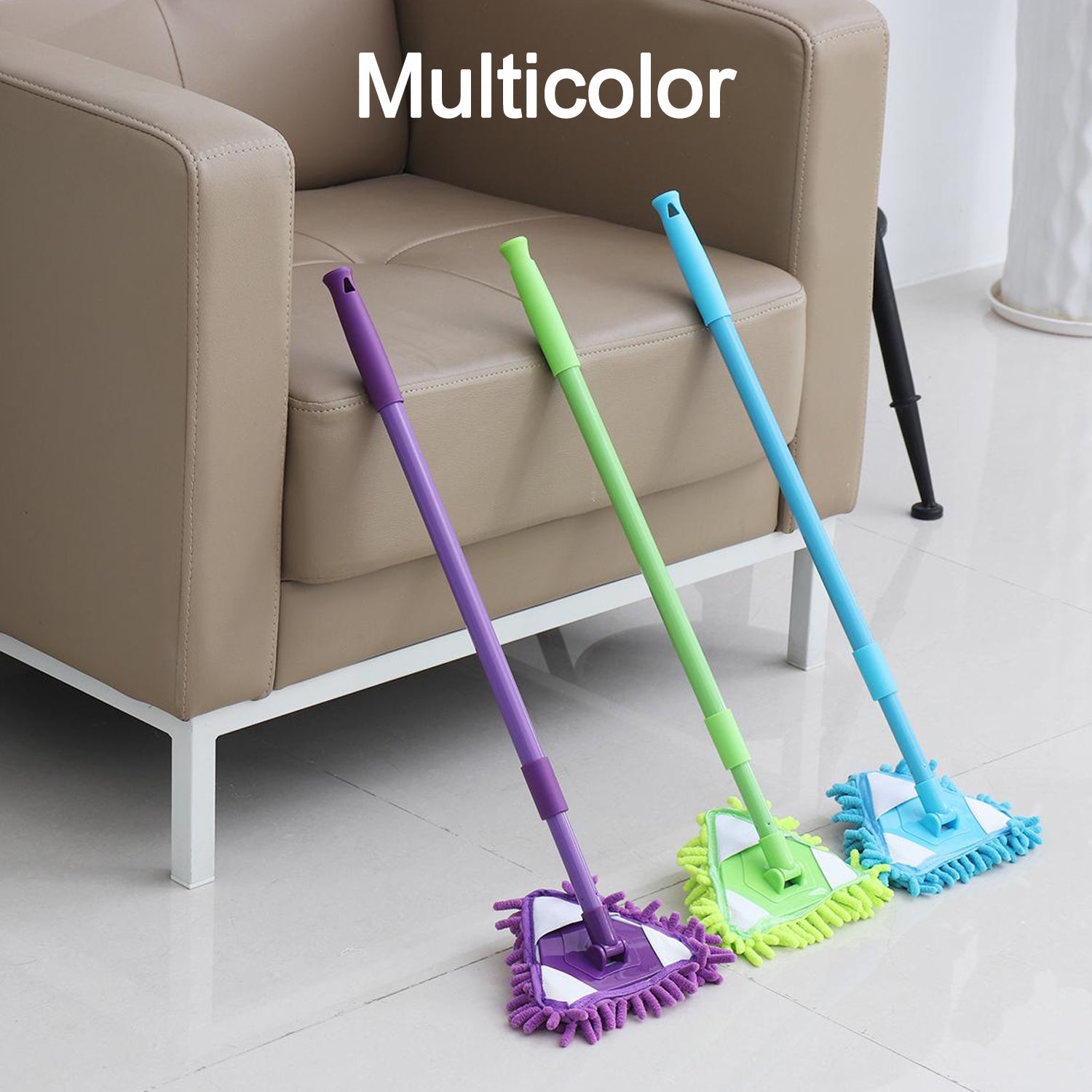 Image of a triangle mop with stainless steel and adjustable features for efficient cleaning.