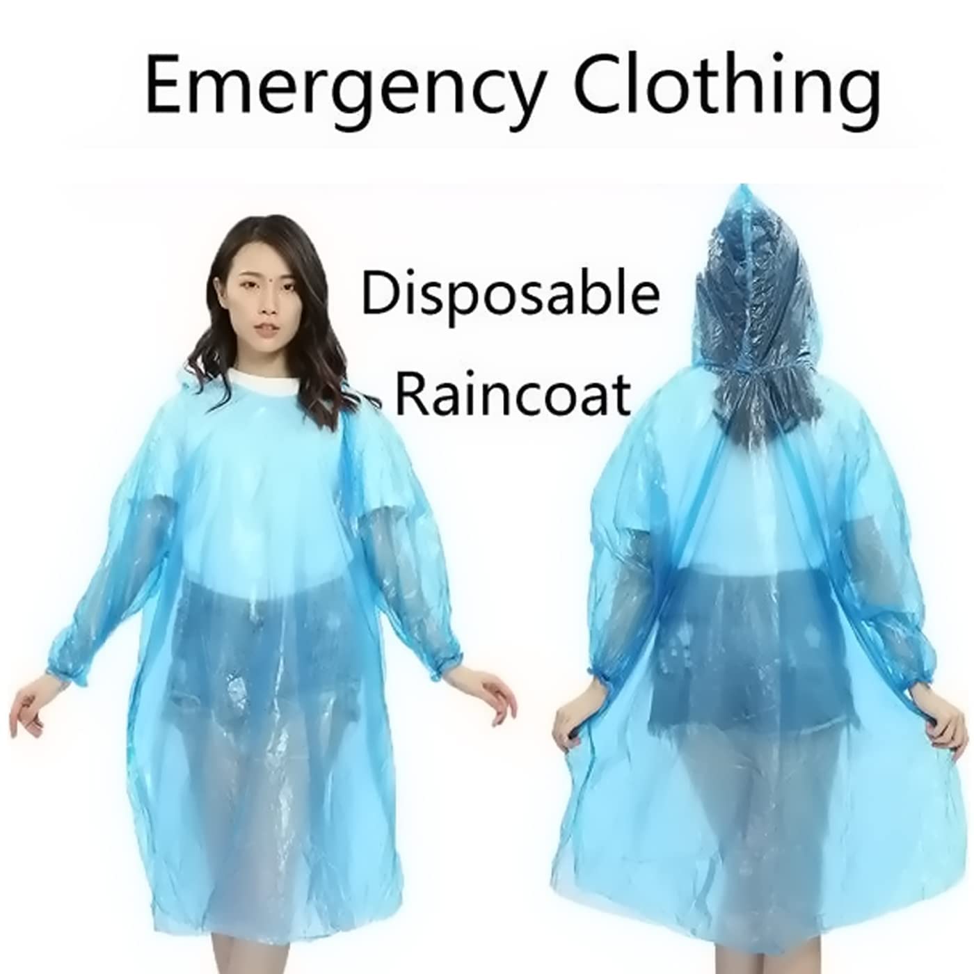 Waterproof raincoat for adults, portable and button-up design.