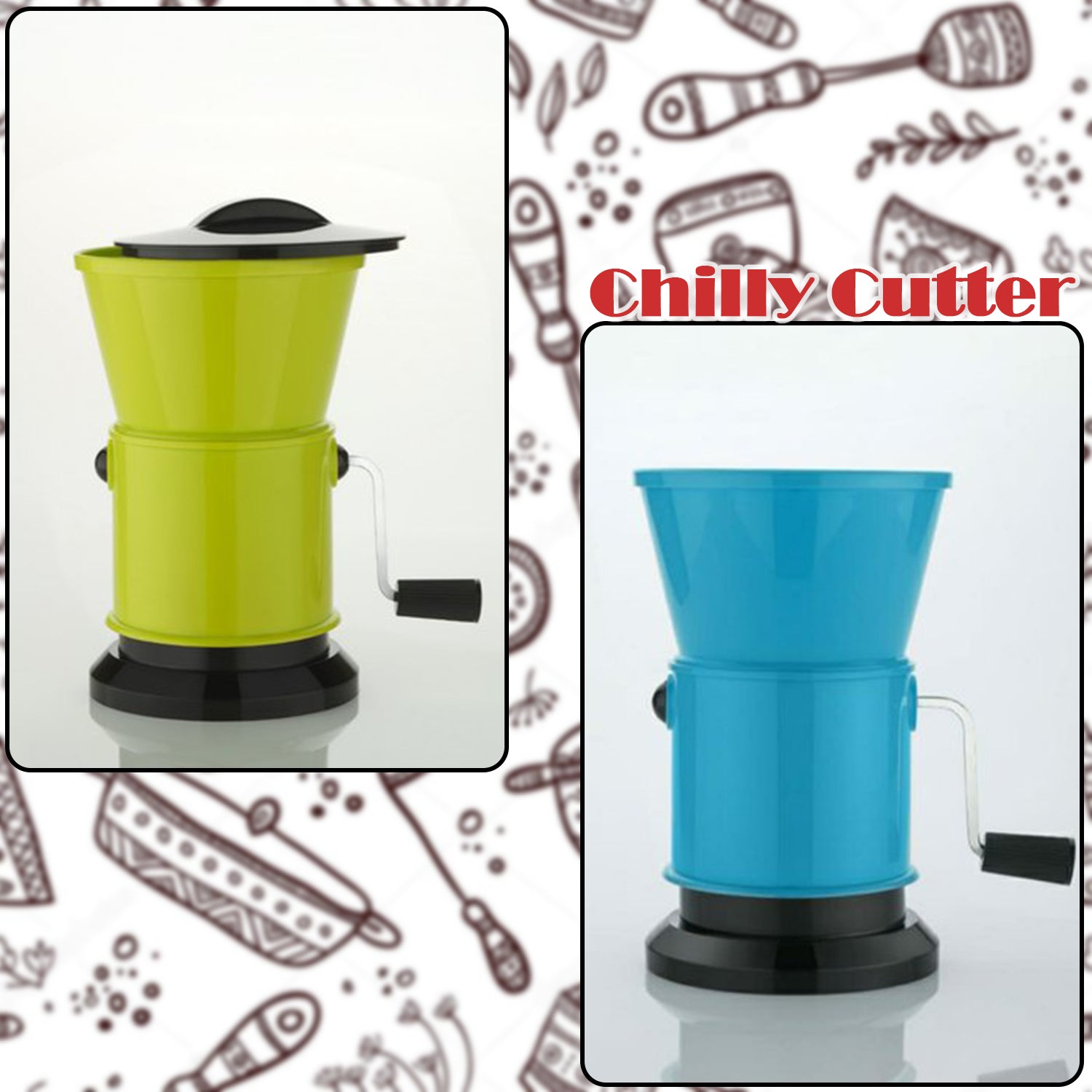 Chilly cutter and grinder with a sharp and effective blade system