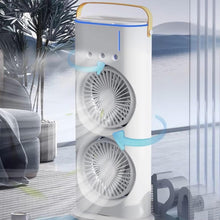 Portable Dual Fan Tower with Wide Wind Coverage, Strong Airflow, _White