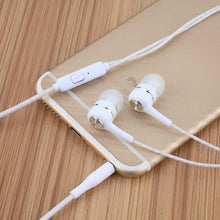 Wired Earphones with Microphone Headset Stereo Sound Quality Noise Canceling Headphones for Running/Cooking/Gym/Sports (S12 White)