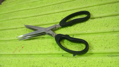 Multifunction Vegetable Stainless Steel Herbs Scissor With 3 Blades (1 Pc)