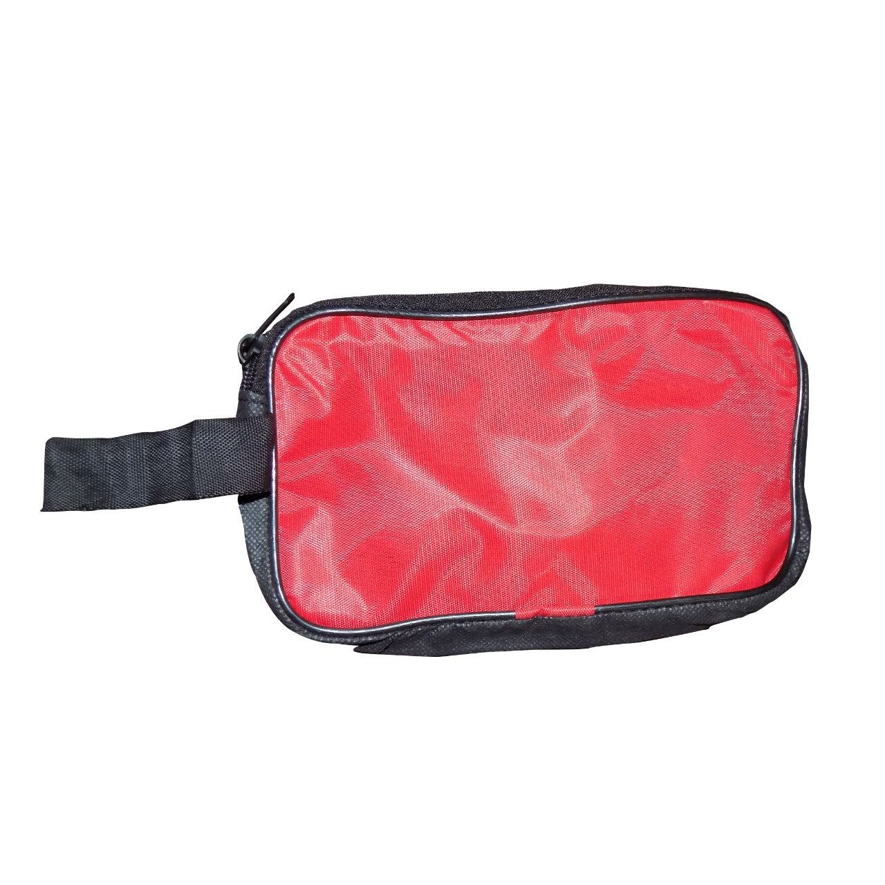 Red pouch for travel or shaving