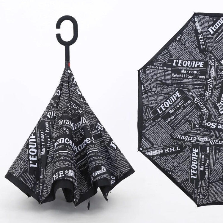 Windproof umbrella with print