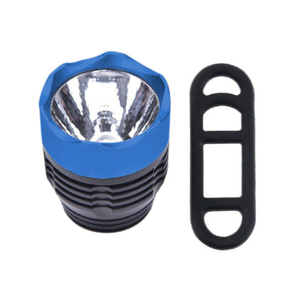 Bike torch headlight with zoom and warning features