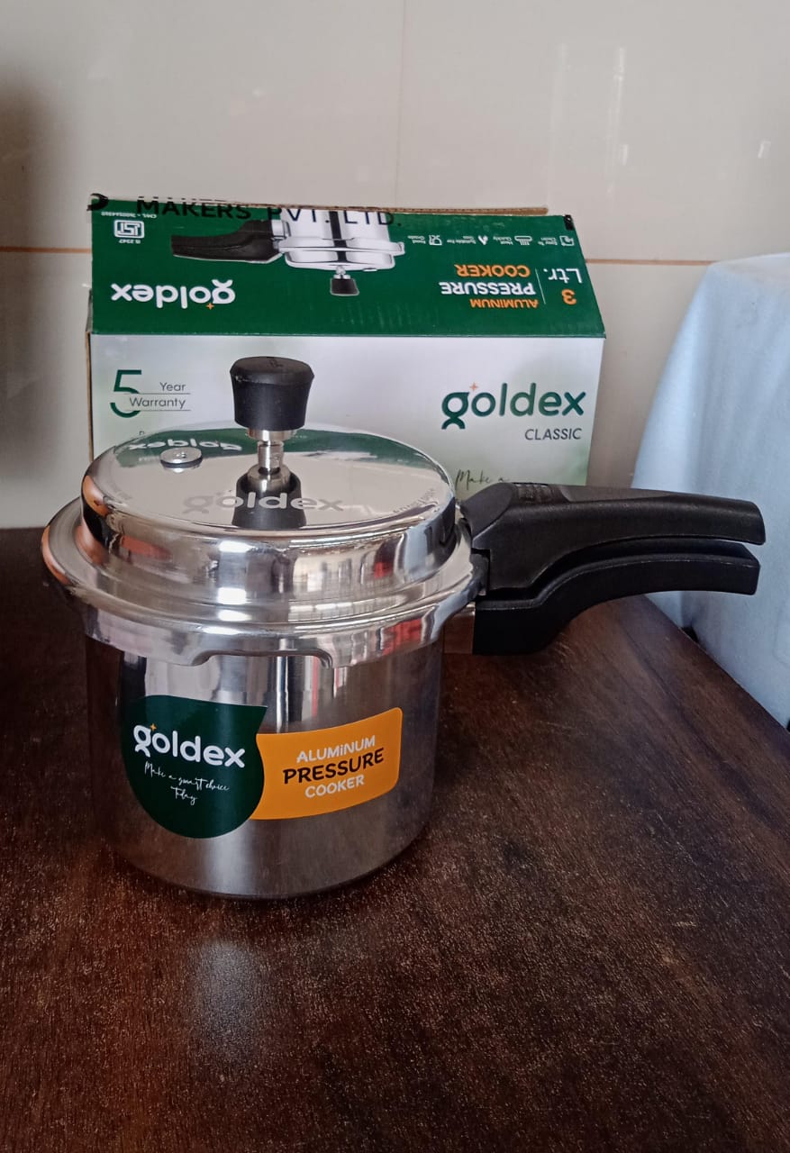 Aluminium Classic Goldex Pressure Cookers With Outer Lid (3 Litres / 5-Year warranty)