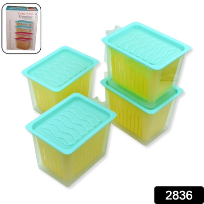 Clear plastic storage containers with handles for kitchen use